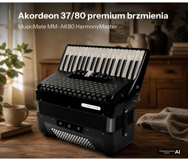 MusicMate Akordeon 37/80 MM-AK80 HarmonyMaster - 1588115 - zdjęcie 11